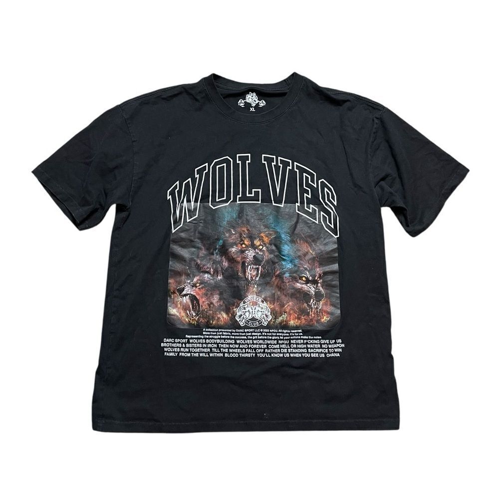 Darc Sport Black Wolves Tee Cerberus T-Shirt Size XL